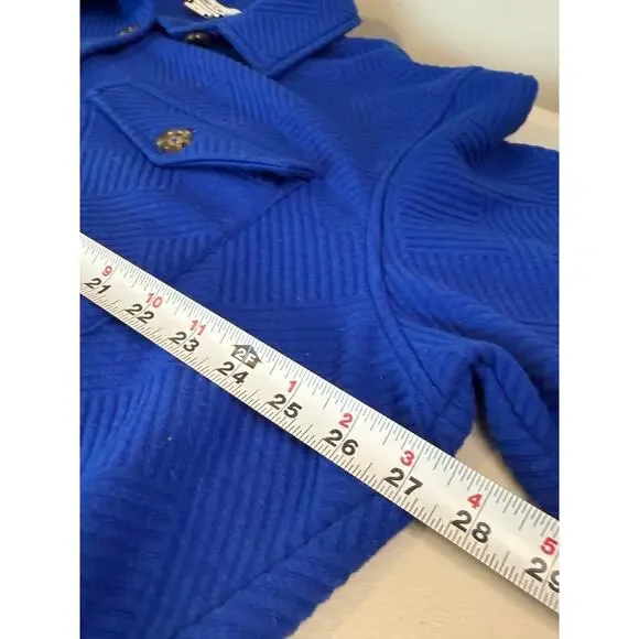 Coldwater Creek Soft Impressions Shirt Jacket Royal Blue Button Down Size 2X - Picture 2 of 9